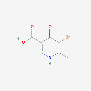 molecular formula C7H6BrNO3 B2607380 5-Bromo-6-methyl-4-oxo-1,4-dihydropyridine-3-carboxylic acid CAS No. 141703-16-4