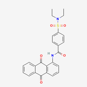 molecular formula C25H22N2O5S B2607387 4-(N,N-diethylsulfamoyl)-N-(9,10-dioxo-9,10-dihydroanthracen-1-yl)benzamide CAS No. 308294-64-6