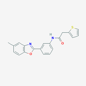 N-[3-(5-methyl-1,3-benzoxazol-2-yl)phenyl]-2-thiophen-2-ylacetamide