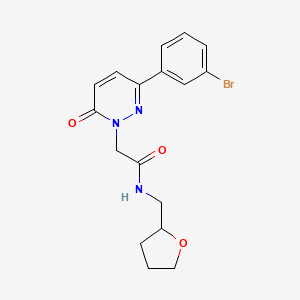 molecular formula C17H18BrN3O3 B2607394 2-(3-(3-bromophenyl)-6-oxopyridazin-1(6H)-yl)-N-((tetrahydrofuran-2-yl)methyl)acetamide CAS No. 922901-94-8