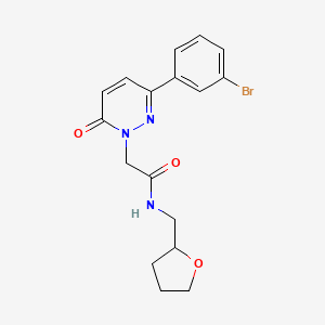 molecular formula C17H18BrN3O3 B2607394 2-(3-(3-溴苯基)-6-氧代吡哒嗪-1(6H)-基)-N-((四氢呋喃-2-基)甲基)乙酰胺 CAS No. 922901-94-8