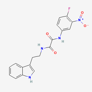 N1-(2-(1H-indol-3-yl)ethyl)-N2-(4-fluoro-3-nitrophenyl)oxalamide