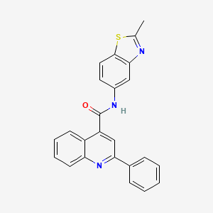 molecular formula C24H17N3OS B2607401 N-(2-methyl-1,3-benzothiazol-5-yl)-2-phenylquinoline-4-carboxamide CAS No. 392251-13-7