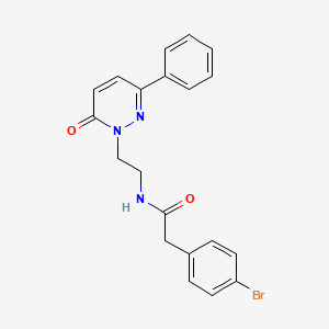 2-(4-bromophenyl)-N-(2-(6-oxo-3-phenylpyridazin-1(6H)-yl)ethyl)acetamide
