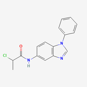 2-Chloro-N-(1-phenylbenzimidazol-5-yl)propanamide