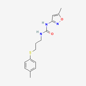 molecular formula C15H19N3O2S B2607406 1-(5-Methylisoxazol-3-yl)-3-(3-(p-tolylthio)propyl)urea CAS No. 899969-19-8