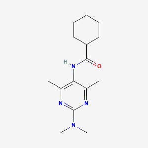 N-(2-(dimethylamino)-4,6-dimethylpyrimidin-5-yl)cyclohexanecarboxamide