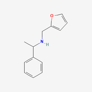 molecular formula C13H15NO B2607417 N-(2-Furylmethyl)-1-phenyl-1-ethanamine CAS No. 161119-98-8