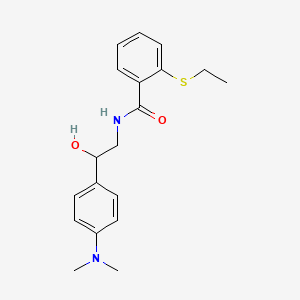 molecular formula C19H24N2O2S B2607428 N-(2-(4-(dimethylamino)phenyl)-2-hydroxyethyl)-2-(ethylthio)benzamide CAS No. 1421501-23-6