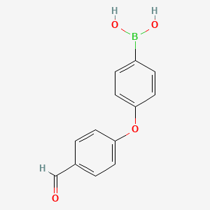 molecular formula C13H11BO4 B2607429 4-(4-Formylphenoxy)phenylboronic acid CAS No. 1416252-21-5