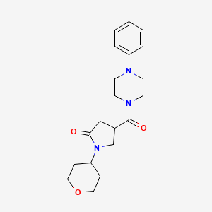 4-(4-phenylpiperazine-1-carbonyl)-1-(tetrahydro-2H-pyran-4-yl)pyrrolidin-2-one