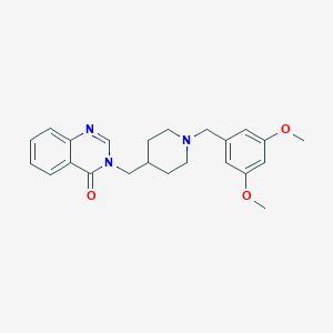 molecular formula C23H27N3O3 B2607433 3-[[1-[(3,5-Dimethoxyphenyl)methyl]piperidin-4-yl]methyl]quinazolin-4-one CAS No. 2380184-20-1