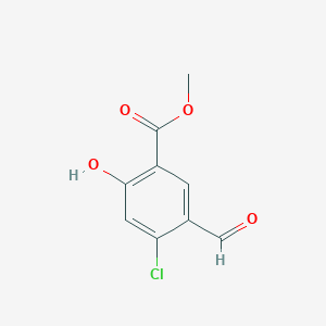 molecular formula C9H7ClO4 B2607434 Methyl 4-chloro-5-formyl-2-hydroxybenzoate CAS No. 2174001-19-3