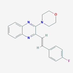 2-[2-(4-Fluorophenyl)vinyl]-3-(4-morpholinyl)quinoxaline