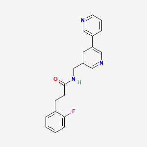 N-([3,3'-bipyridin]-5-ylmethyl)-3-(2-fluorophenyl)propanamide