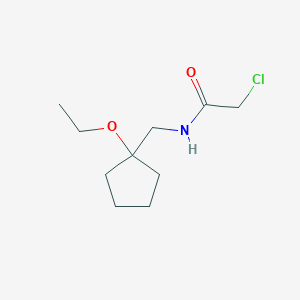 molecular formula C10H18ClNO2 B2607457 2-Chloro-N-[(1-ethoxycyclopentyl)methyl]acetamide CAS No. 1871939-68-2