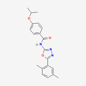 molecular formula C20H21N3O3 B2607460 N-(5-(2,5-dimethylphenyl)-1,3,4-oxadiazol-2-yl)-4-isopropoxybenzamide CAS No. 891124-33-7