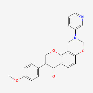 3-(4-methoxyphenyl)-9-(pyridin-3-yl)-9,10-dihydro-4H,8H-chromeno[8,7-e][1,3]oxazin-4-one