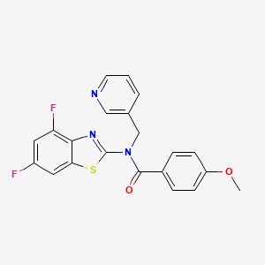 N-(4,6-difluorobenzo[d]thiazol-2-yl)-4-methoxy-N-(pyridin-3-ylmethyl)benzamide