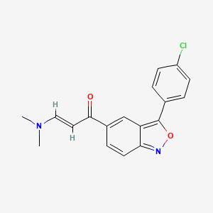 molecular formula C18H15ClN2O2 B2607470 1-[3-(4-Chlorophenyl)-2,1-benzisoxazol-5-yl]-3-(dimethylamino)-2-propen-1-one CAS No. 337920-27-1