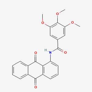 molecular formula C24H19NO6 B2607471 N-(9,10-dioxo-9,10-dihydroanthracen-1-yl)-3,4,5-trimethoxybenzamide CAS No. 315232-50-9
