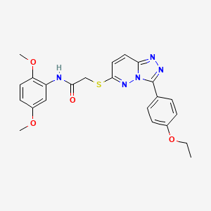 molecular formula C23H23N5O4S B2607475 N-(2,5-二甲氧基苯基)-2-((3-(4-乙氧基苯基)-[1,2,4]三唑并[4,3-b]哒嗪-6-基)硫代)乙酰胺 CAS No. 852436-80-7