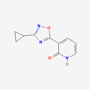 molecular formula C10H9N3O2 B2607476 3-(3-cyclopropyl-1,2,4-oxadiazol-5-yl)pyridin-2(1H)-one CAS No. 1239755-03-3