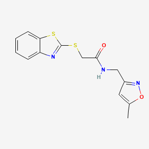 2-(benzo[d]thiazol-2-ylthio)-N-((5-methylisoxazol-3-yl)methyl)acetamide