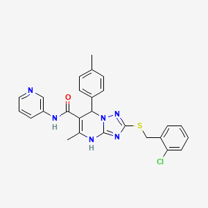 2-((2-chlorobenzyl)thio)-5-methyl-N-(pyridin-3-yl)-7-(p-tolyl)-4,7-dihydro-[1,2,4]triazolo[1,5-a]pyrimidine-6-carboxamide
