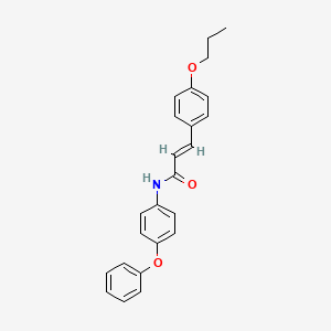 N-(4-phenoxyphenyl)-3-(4-propoxyphenyl)acrylamide
