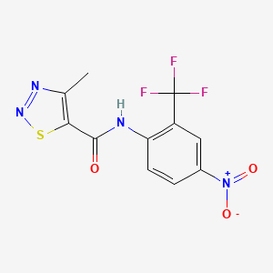 4-methyl-N-[4-nitro-2-(trifluoromethyl)phenyl]thiadiazole-5-carboxamide
