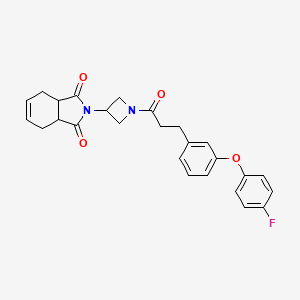 2-(1-(3-(3-(4-fluorophenoxy)phenyl)propanoyl)azetidin-3-yl)-3a,4,7,7a-tetrahydro-1H-isoindole-1,3(2H)-dione