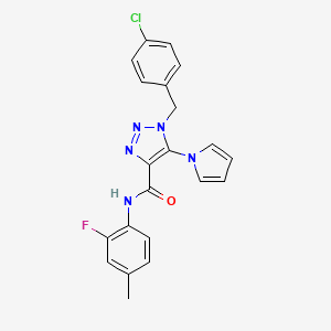 1-(4-chlorobenzyl)-N~4~-(2-fluoro-4-methylphenyl)-5-(1H-pyrrol-1-yl)-1H-1,2,3-triazole-4-carboxamide