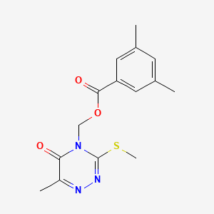 (6-Methyl-3-methylsulfanyl-5-oxo-1,2,4-triazin-4-yl)methyl 3,5-dimethylbenzoate