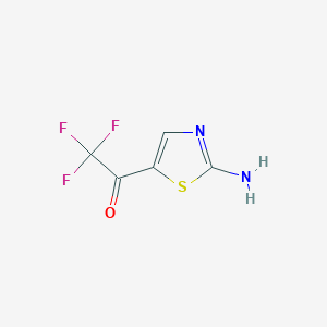 molecular formula C5H3F3N2OS B2607502 1-(2-氨基噻唑-5-基)-2,2,2-三氟乙酮 CAS No. 957185-90-9