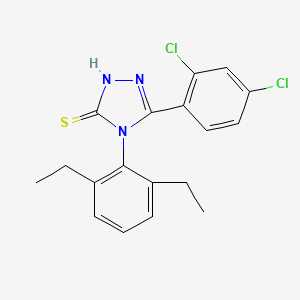 molecular formula C18H17Cl2N3S B2607510 5-(2,4-dichlorophenyl)-4-(2,6-diethylphenyl)-4H-1,2,4-triazole-3-thiol CAS No. 380431-24-3