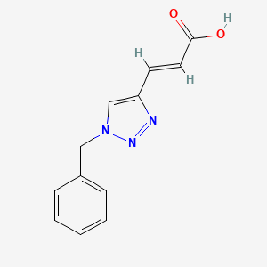 molecular formula C12H11N3O2 B2607512 (2E)-3-(1-benzyl-1H-1,2,3-triazol-4-yl)acrylic acid CAS No. 856863-09-7
