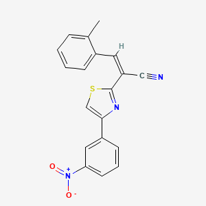 (Z)-2-(4-(3-nitrophenyl)thiazol-2-yl)-3-(o-tolyl)acrylonitrile