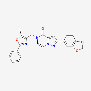 2-(benzo[d][1,3]dioxol-5-yl)-5-((5-methyl-2-phenyloxazol-4-yl)methyl)pyrazolo[1,5-a]pyrazin-4(5H)-one