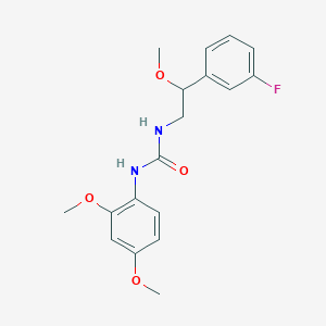 molecular formula C18H21FN2O4 B2607527 1-(2,4-Dimethoxyphenyl)-3-(2-(3-fluorophenyl)-2-methoxyethyl)urea CAS No. 1797027-32-7