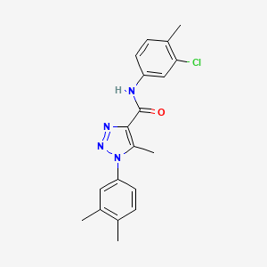 molecular formula C19H19ClN4O B2607533 N-(3-chloro-4-methylphenyl)-1-(3,4-dimethylphenyl)-5-methyl-1H-1,2,3-triazole-4-carboxamide CAS No. 866872-29-9