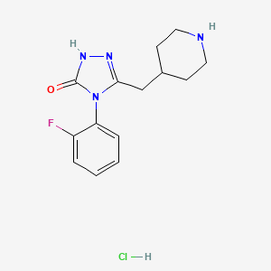 4-(2-fluorophenyl)-3-(piperidin-4-ylmethyl)-1H-1,2,4-triazol-5(4H)-one hydrochloride