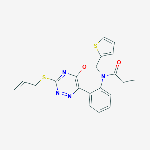 3-(Allylsulfanyl)-7-propionyl-6-thien-2-yl-6,7-dihydro[1,2,4]triazino[5,6-d][3,1]benzoxazepine