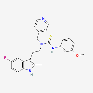 1-[2-(5-fluoro-2-methyl-1H-indol-3-yl)ethyl]-3-(3-methoxyphenyl)-1-(pyridin-4-ylmethyl)thiourea