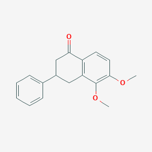 molecular formula C18H18O3 B2607550 5,6-Dimethoxy-3-phenyl-3,4-dihydronaphthalen-1(2H)-one CAS No. 70432-91-6