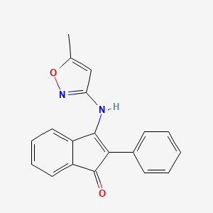 molecular formula C19H14N2O2 B2607557 3-((5-Methylisoxazol-3-YL)amino)-2-phenylinden-1-one CAS No. 1024056-73-2