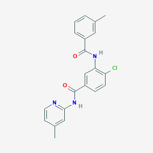 4-chloro-3-[(3-methylbenzoyl)amino]-N-(4-methyl-2-pyridinyl)benzamide