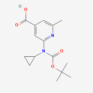2-[Cyclopropyl-[(2-methylpropan-2-yl)oxycarbonyl]amino]-6-methylpyridine-4-carboxylic acid
