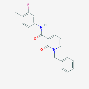 molecular formula C21H19FN2O2 B2607581 N-(3-fluoro-4-methylphenyl)-1-(3-methylbenzyl)-2-oxo-1,2-dihydropyridine-3-carboxamide CAS No. 899991-42-5