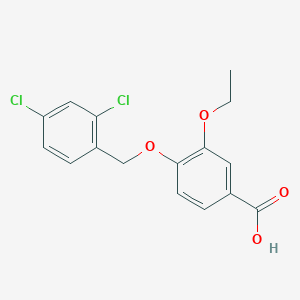 molecular formula C16H14Cl2O4 B2607583 4-[(2,4-二氯苄基)氧基]-3-乙氧基苯甲酸 CAS No. 872197-38-1